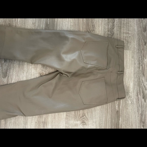BEIGE LEATHER PANTS - Picture 3 of 3